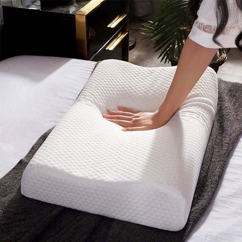Gối Nằm Cao Su Non Sài Gòn 50x30cm Giảm Ngáy, Giảm đau Cổ Vai Gáy - Giúp Dễ Ngủ Cao Cấp SAIGON FOAM