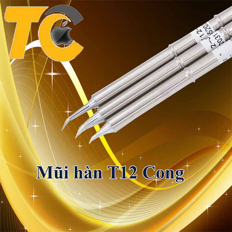 Mũi hàn đầu cong t12 mã t12 - j02 dụng cụ sửa chữa điện thoại linh kiện trung côi apple