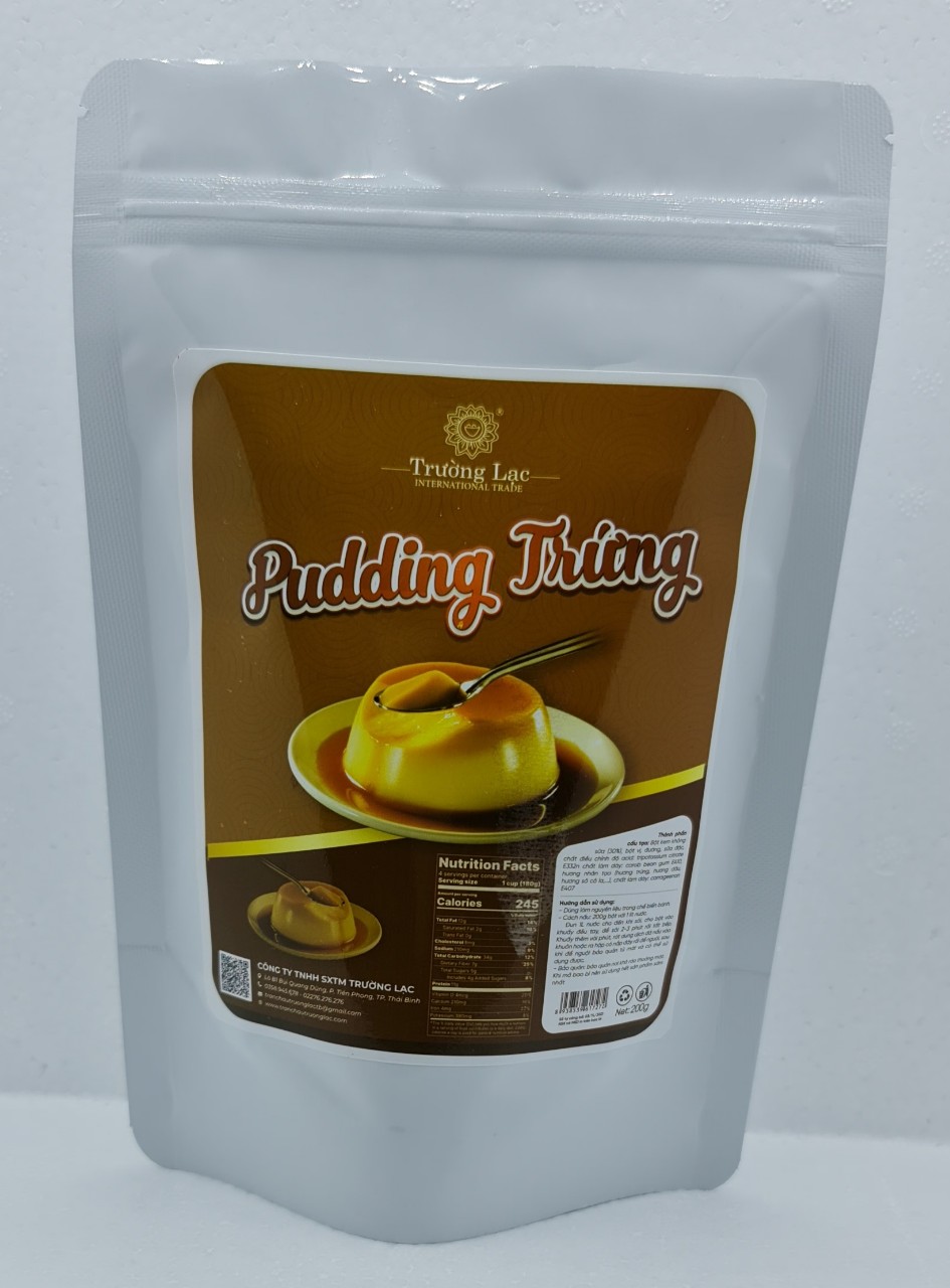 Bột pudding trứng Trường Lạc 200g làm 10-15 bát