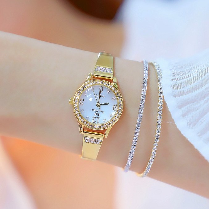 Đồng hồ nữ đẹp Bee Sister 1351 hàng chính hãng dây kim loại lắc tay đồng hồ nữ chống nước - shop bình minh