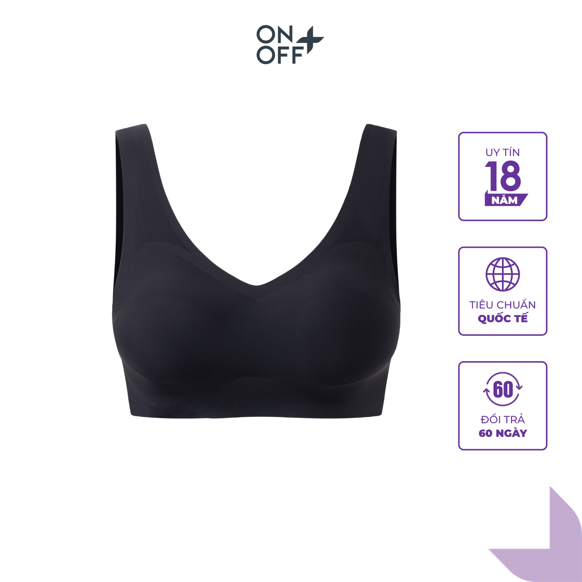 Áo bra tàng hình ONOFF công nghệ Seamless không đường áo ngực mặc váy body, áo dài, tập gym, yoga 16UE23A023-