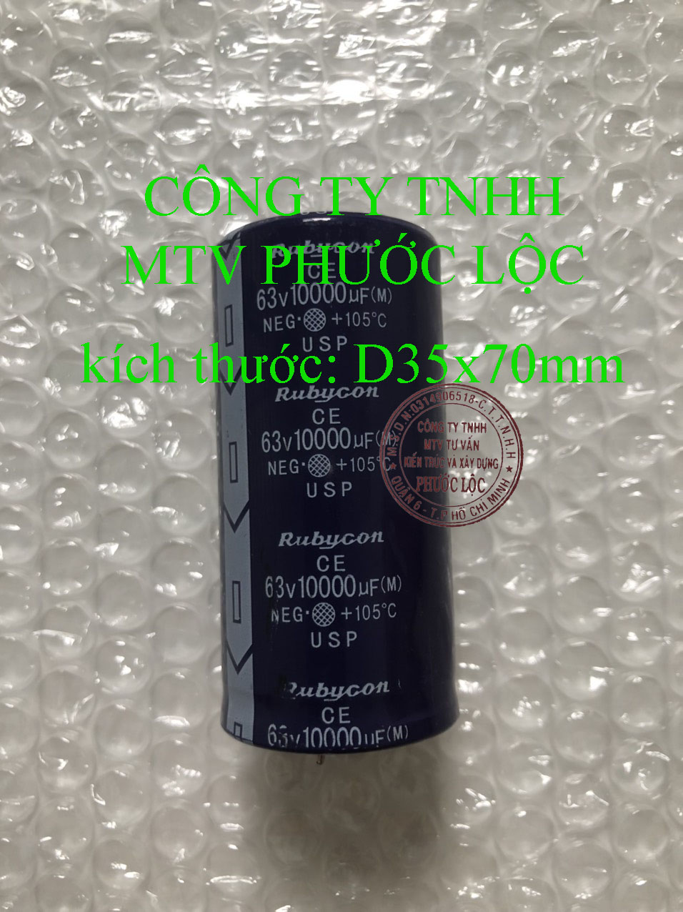Tụ lọc nguồn 63v-10000uf- rubycon