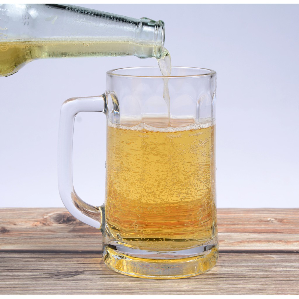Ly thủy tinh có quai cầm uống bia BIGSIZE 500ml UG366 Hàng nhập khẩu Thái Lan