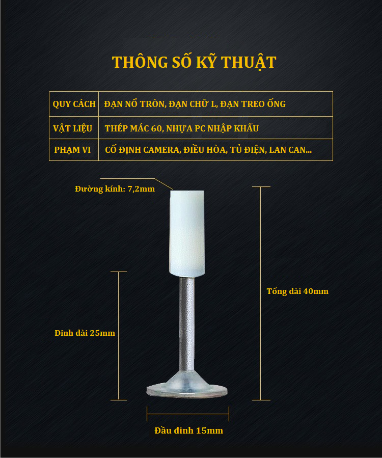 Combo 100 đinh bê tông