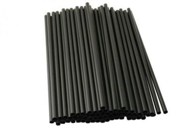 100G Ống Hút Thẳng Đen Huyền Phi 6 / Phi 8 / Phi 12, Hút Trà Sữa , Nước Ép , Thạch , Trân Châu - Straw