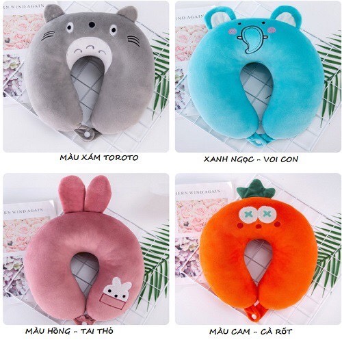 Gối chữ U kê cổ  voi,du lịch dễ thương nghộ nghĩnh