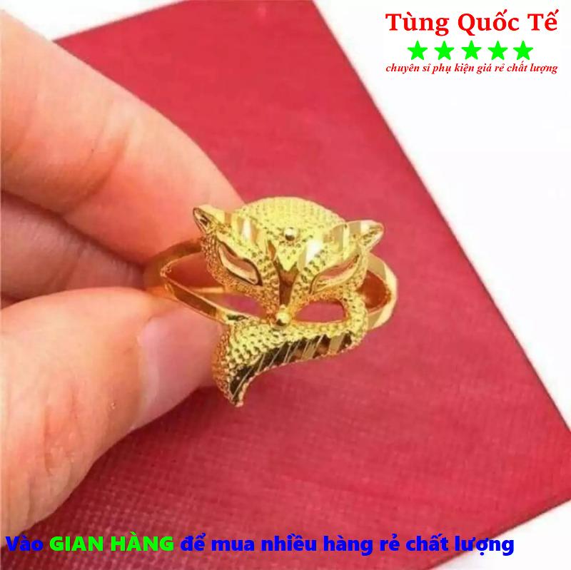 NHẪN HỒ LY - NHẪN HỒ LY MẠ VÀNG CAO CẤP PHONG THỦY THU HÚT TÀI LỘC - HÀNG TỐT CAO CẤP