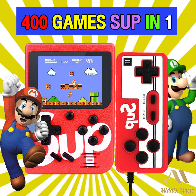 Nâng cấp mới Máy Chơi Game Sup 400 ,Hỗ Trợ 2 Người Chơi , Nạp năng lượng theo chu kỳ +Dây AV kết nối với TV+ kết nối các trò chơi +Màn hình rộng 3 inch 400 trò chơi tùy chọn