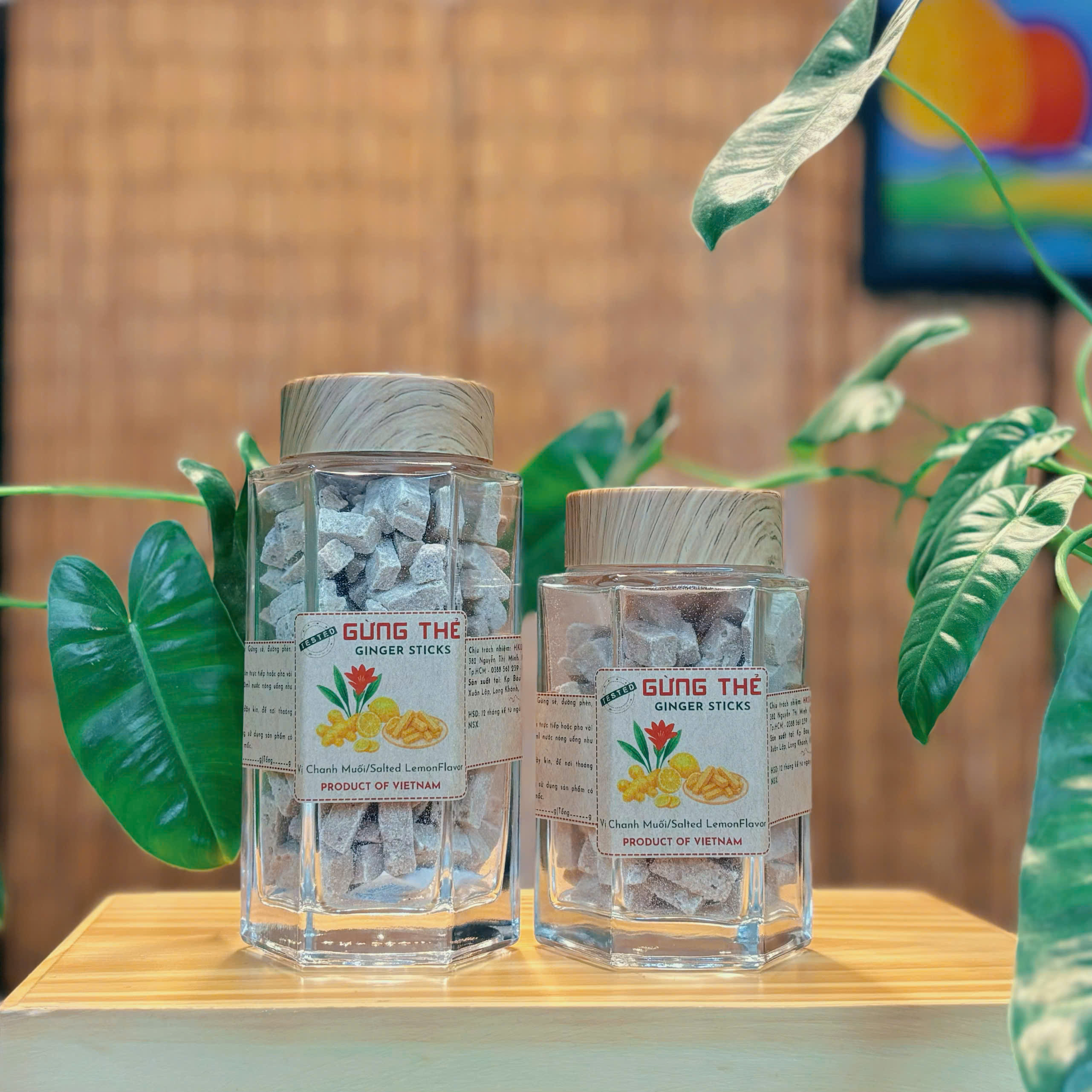 Gừng Thẻ Chanh Muối – Hũ Thủy Tinh Sang Trọng – Quà Tặng Sức Khỏe Đặc Sản Việt – 150g / 200g Giá 129,000 Đồng*Miễn phí vận chuyển