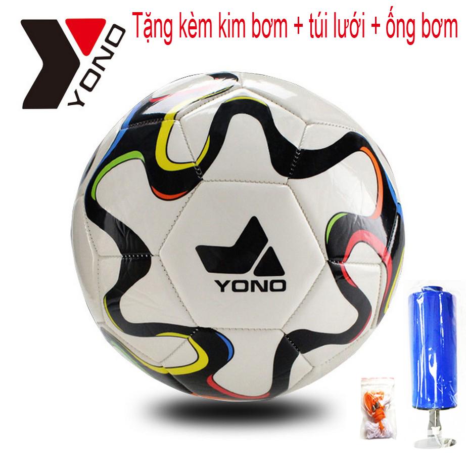 Quả bóng đá 3 lớp yono số 5 banh đá da cao cấp size 5 qua bong da trai banh tiêu chuẩn thi đấu tặng kèm kim bơm túi lưới ống bơm