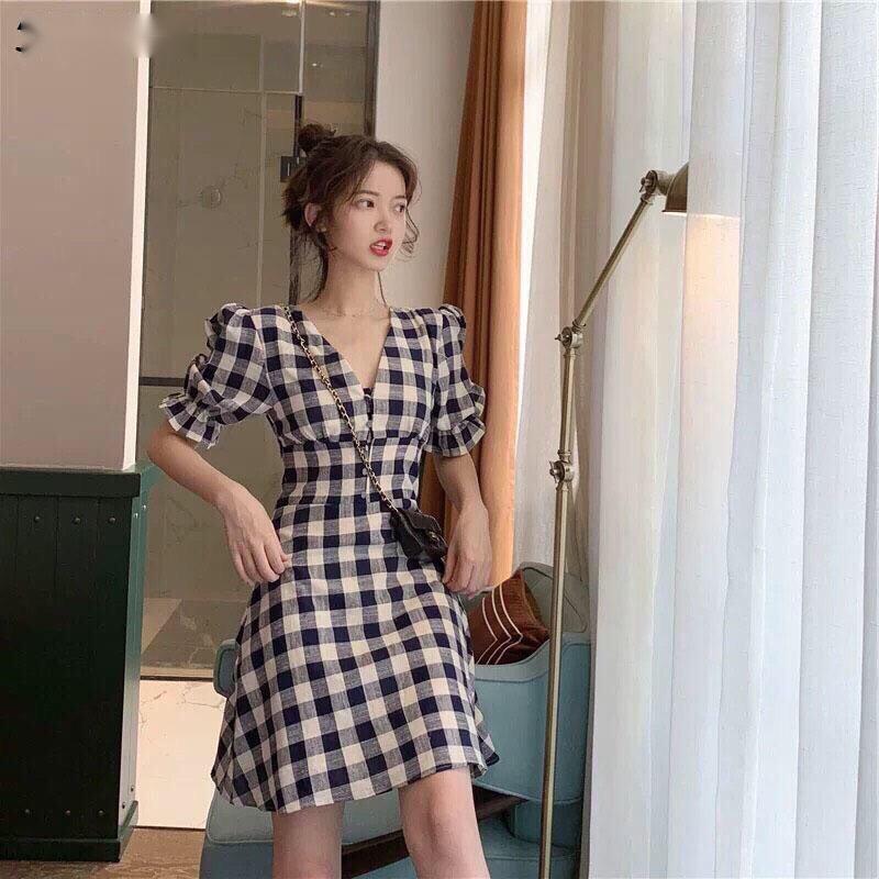 Đầm caro siêu xinh
