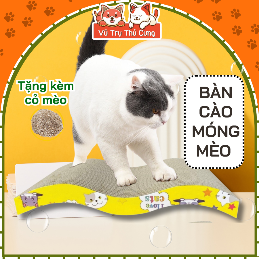 Đồ chơi bàn cào móng cho Mèo bằng carton giúp Mèo thư giãn