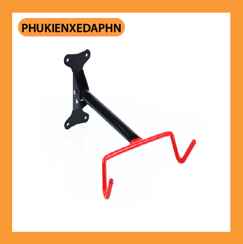 Giá treo xe đạp lên tường ngang 2 móc giá treo xe đạp lên tường 4 lỗ siêu chắc chắn
