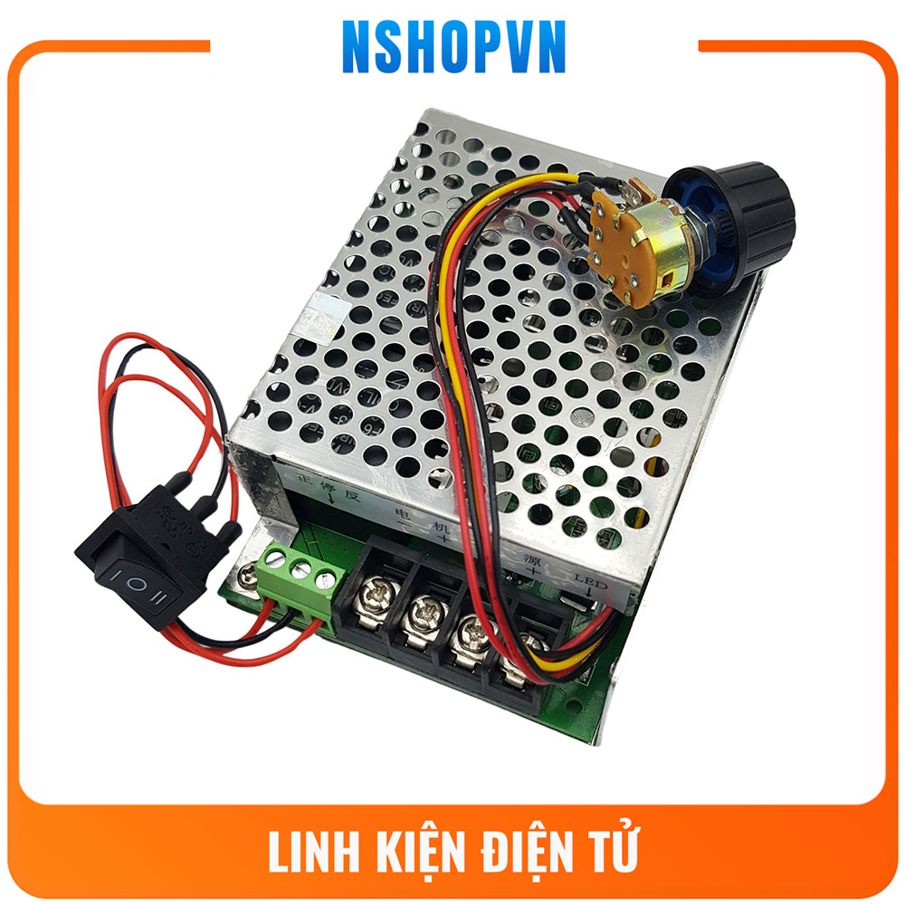 Bộ điều khiển tốc độ động cơ DC 40A có đảo chiều - vỏ nhôm