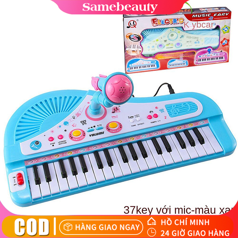 Đàn organ điện tử có micro kèm sạc pin cho bé, đàn đồ chơi cho bé, đàn điện tử cho bé, đàn organ đồ chơi.