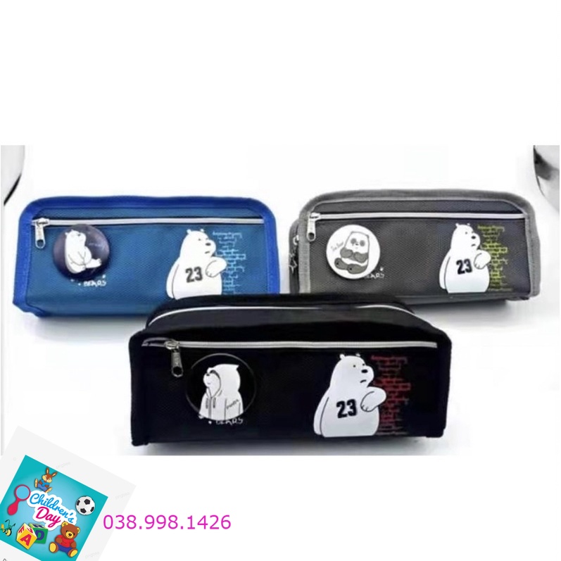 Ví bút vải đựng bút gấu 9723