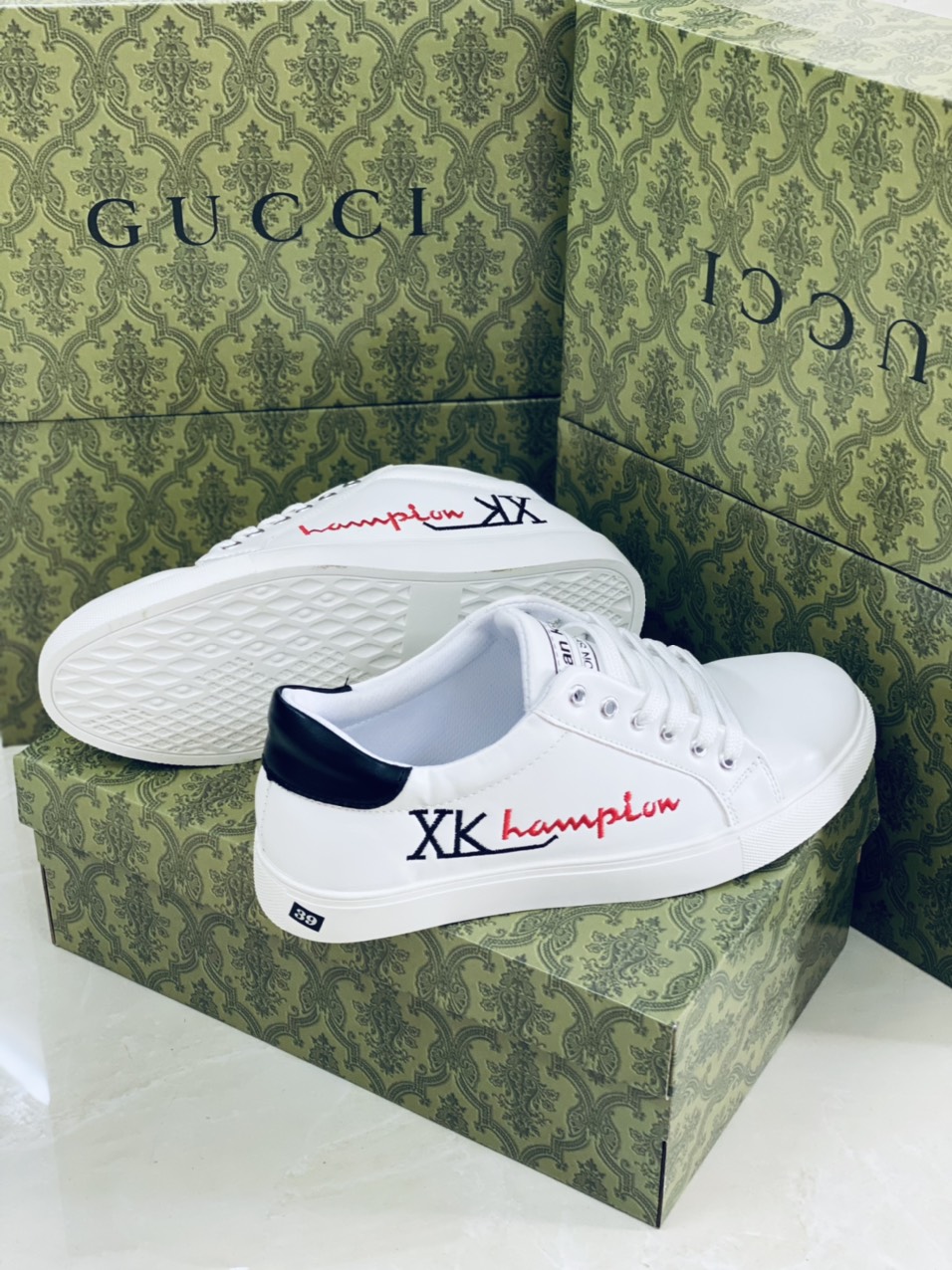 GS12 Giày Sneaker Nam thể thao màu trắng cổ cao cho học sinh phong cách Hàn Quốc TAKUTA
