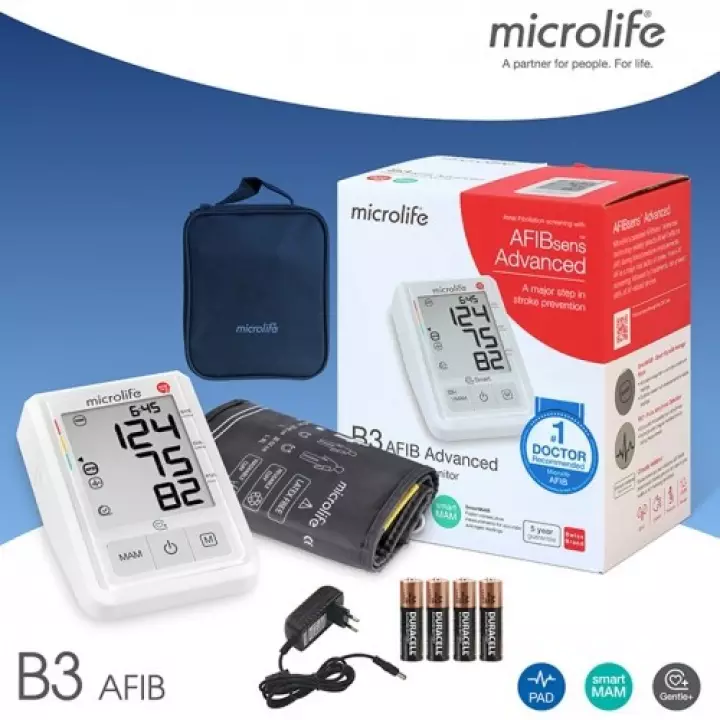 Máy đo huyết áp bắp tay microlife b3 afib advanced - công nghệ mới