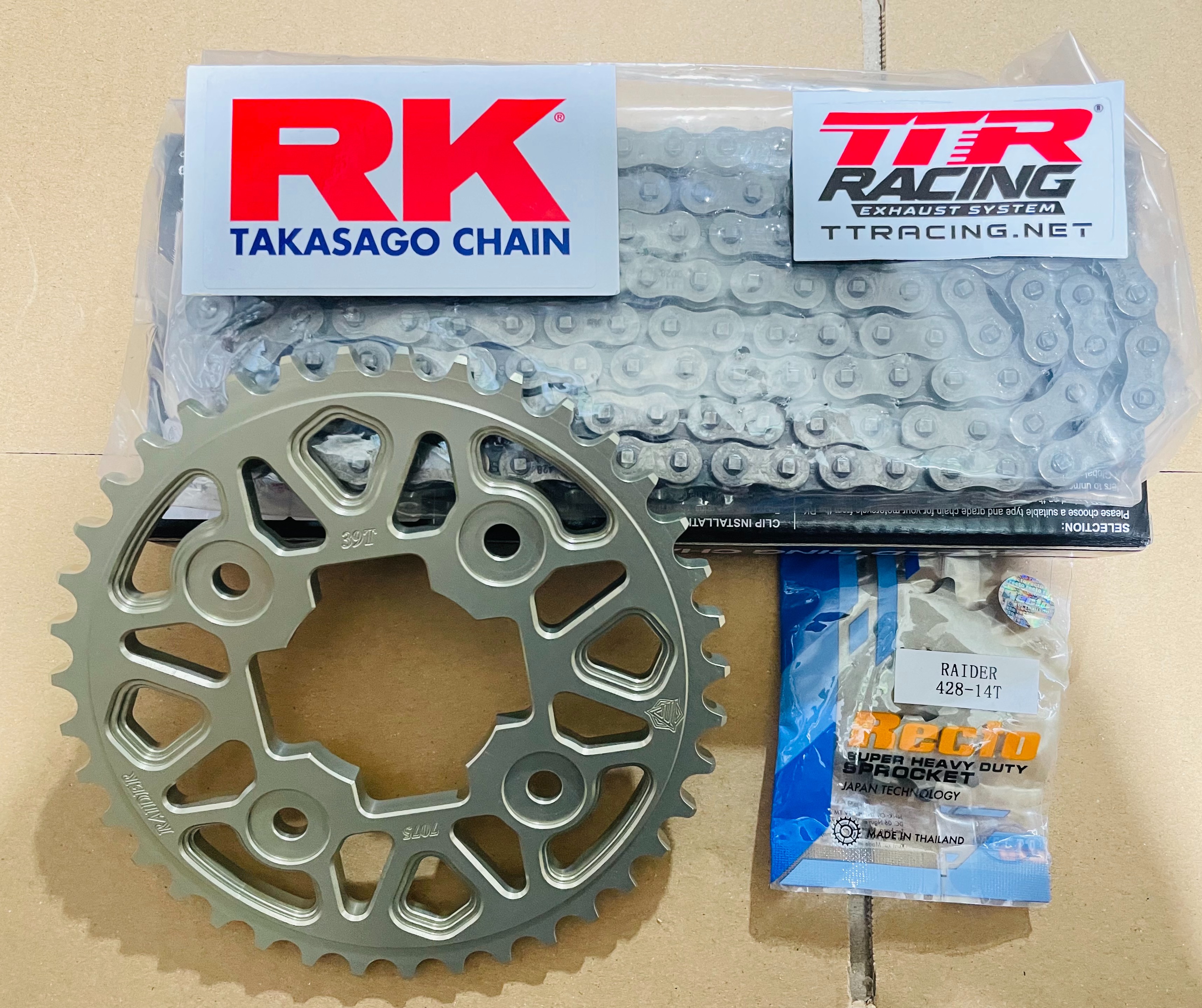 [HCM]Bộ nhông sên RK dĩa phốt dĩa nhôm raider satria