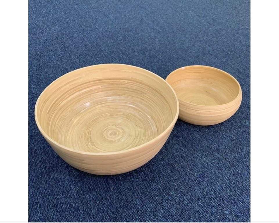 Bộ Chậu ngâm chân làm tiệm Spa, Nail chất liệu cốt tre