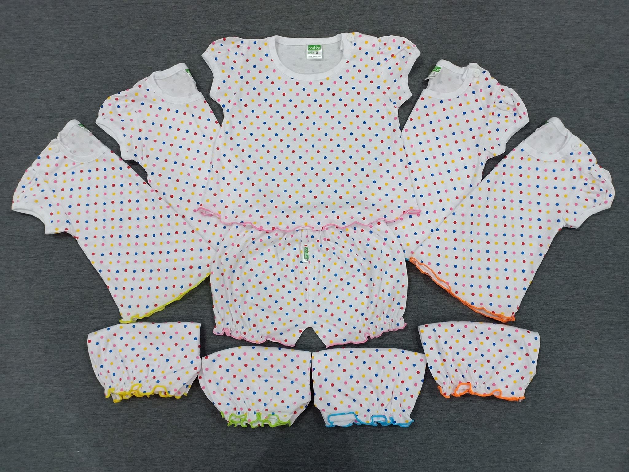 Combo 05 bộ bi phòng cho bé gái 3-17kg