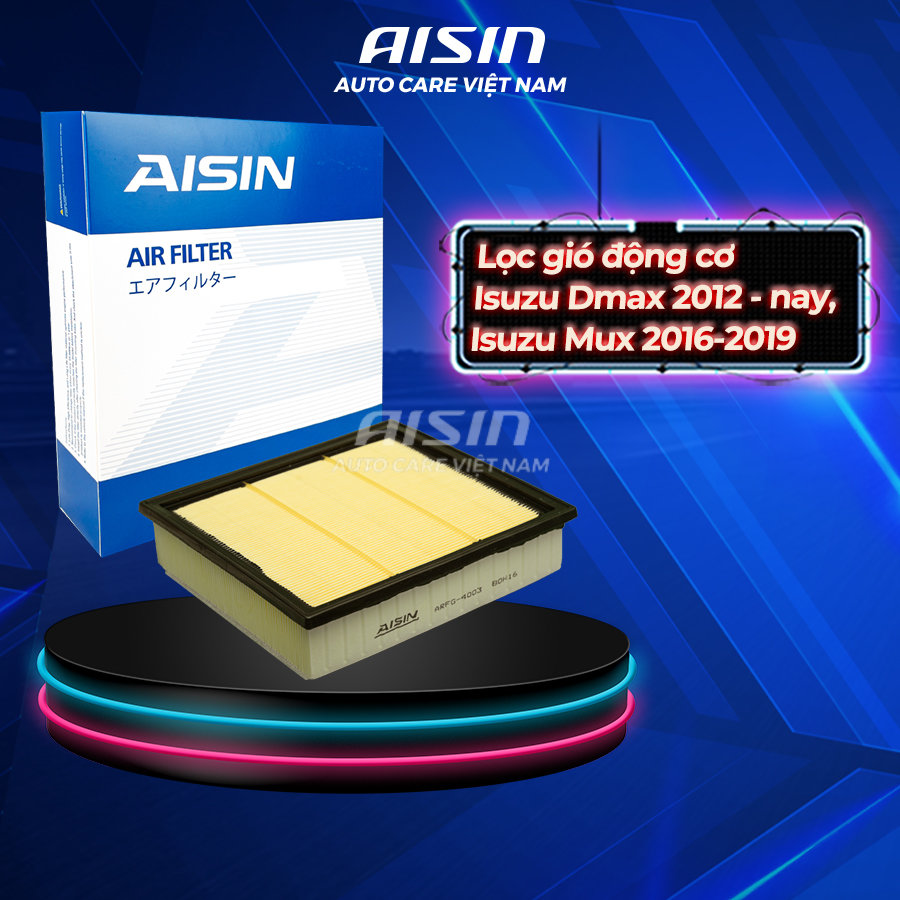 Lọc gió động cơ isuzu dmax 2012-nay, isuzu mux 2016-2019 thương hiệu aisin arfg-4003