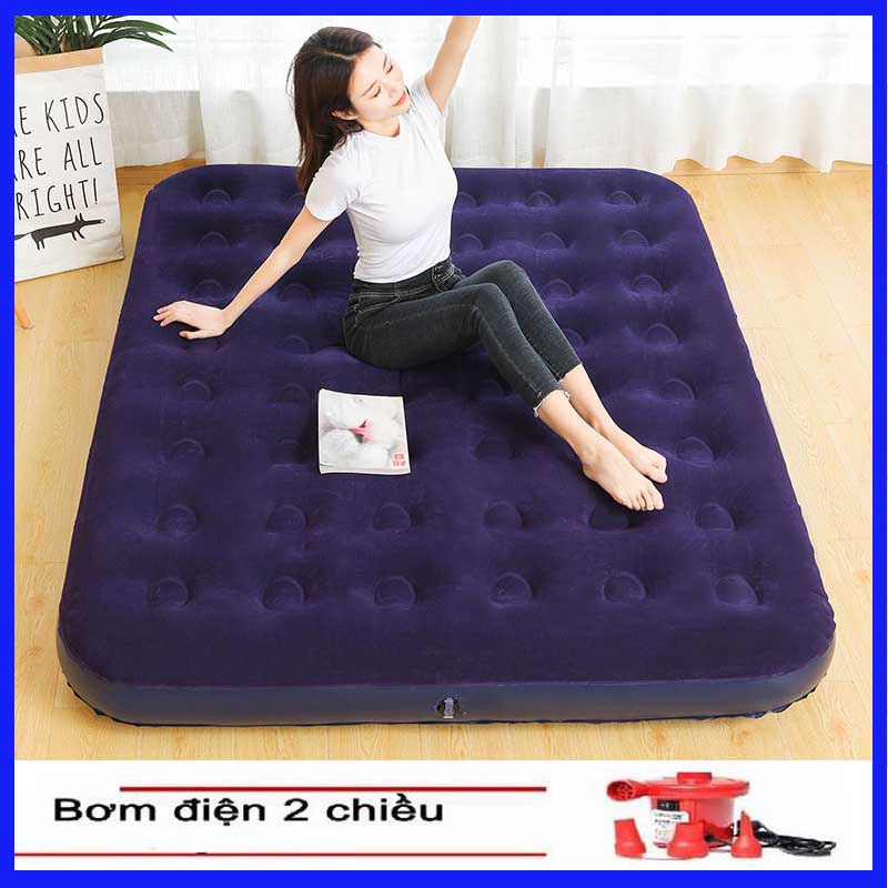 Đệm bơm hơi tiện dụng 67002 -1,91m x 1,37m x 22cm kèm bơm điện
