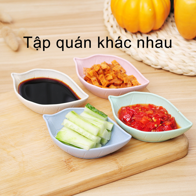 [HCM]【like-】Đĩa ăn sáng tạo đĩa nhỏ lá rơm lúa mì đĩa nước sốt đa năng trong nhà bếp nước sốt ăn nhẹ và món ăn phụ giấm đĩa