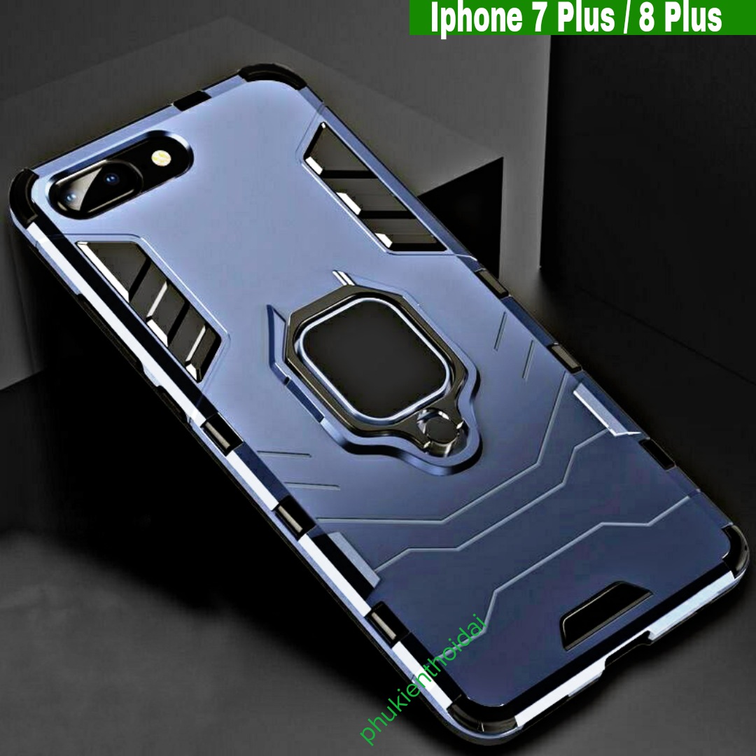 Ốp lưng Iphone 7 Plus / 8 Plus dùng chung Iron Man Iring chống sốc cao cấp