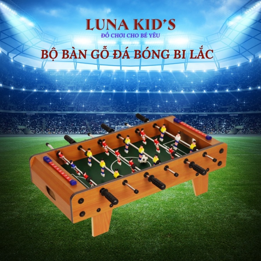 Đồ Chơi Bi Lắc Bàn Bóng Đá Mini Có 6 Thanh Cầm Tay Cho Bé Luyện Phản Xạ Luna Kid's