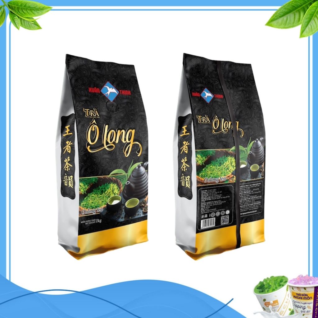 Trà olong Đài Loan cao cấp thượng hạng - Trà olong Xuân Thịnh được sản xuất theo quy trình đạt chuẩn vệ sinh an toàn thực phẩm - Trà olong đóng gói tiện lợi, dễ sử dụng (1kg)