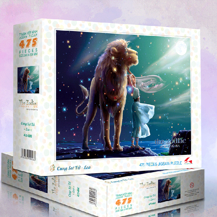 Tranh xếp hinh trí tuệ tia sáng jigsaw puzzle 475 mảnh - cung sư tử - msp: 475-006