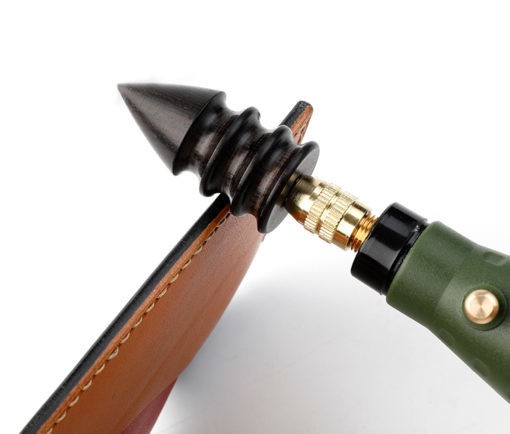 Đầu gỗ lắp máy đánh cạnh da cầm tay - dụng cụ làm đồ da handmade