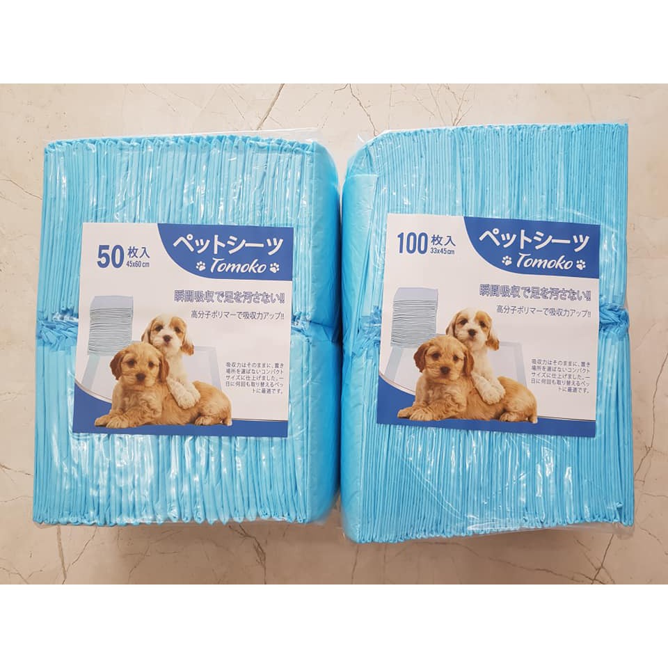 [HCM]100 Miếng tã lót chuồng cho thú cưng chó mèo - size S 33cm x 45cm khử mùi kháng khuẩn khả năng thấm hút cực tốt