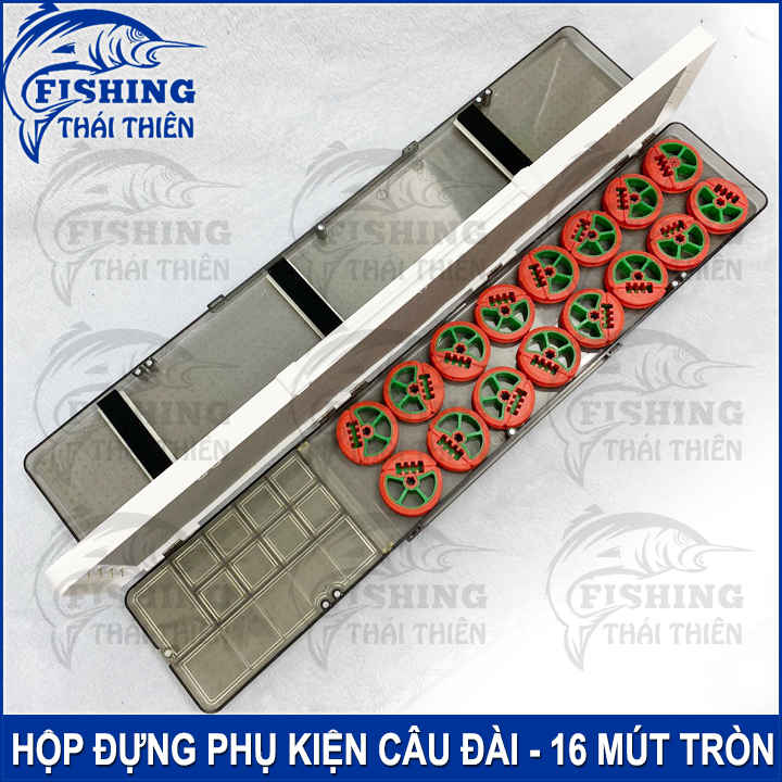 [HCM]Hộp Đựng Phụ Kiện Câu Đài 3 Ngăn 16 Vòng Mút Dùng ĐựngTrục Cuốn Thẻo Phao Chì Trục Câu Đài