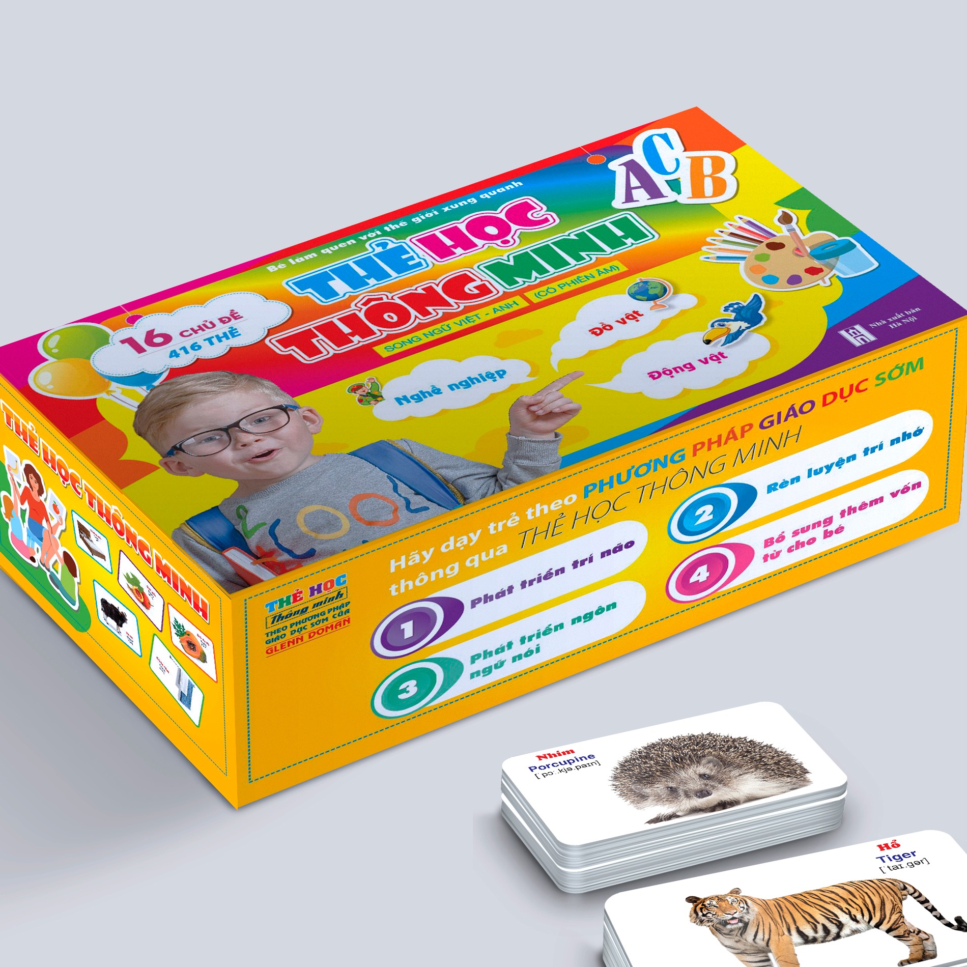 Bộ thẻ học thông minh - 416 thẻ flashcards tiếng anh - 16 chủ đề mới nhất