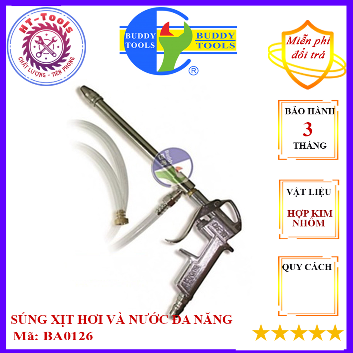 Thiết bị xịt hơi và nước đa năng ba0126 buddy