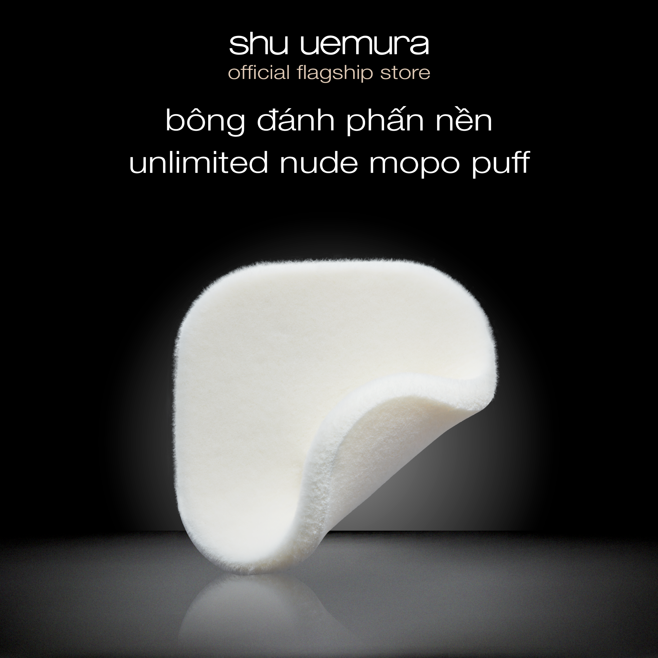 bông phấn nền shu uemura unlimited nude mopo puff