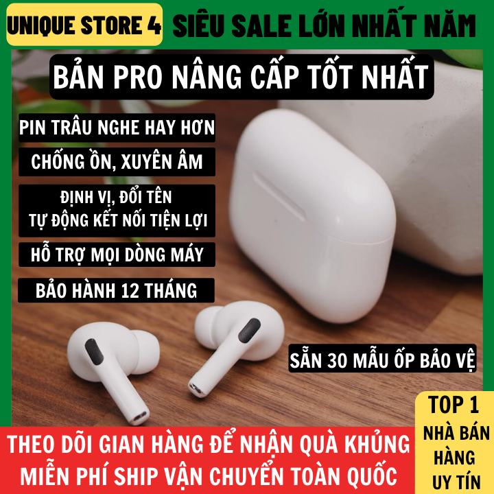 Tai Nghe Bluetooth Inpods Pro Phiên Bản Nâng Cấp Pin Trâu Nghe Hay Hỗ Trợ Mọi Dòng Máy, Tai Nghe Bluetooth Tai nghe bluetooth tai phone không dây Tai nghe không dây bản Pro, Tai nghe bluetooth không dây