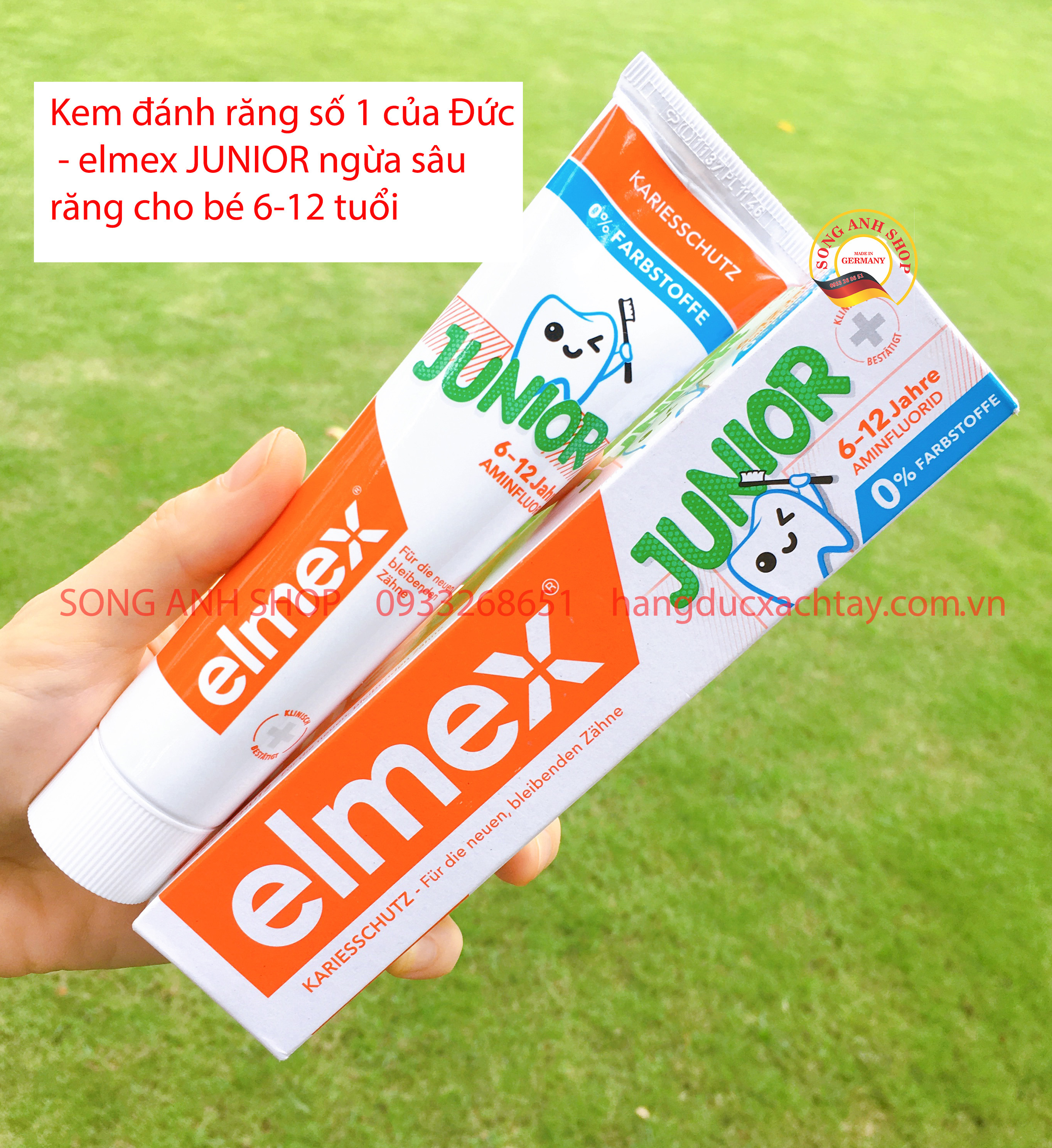 Kem đánh răng ngừa sâu răng Elmex JUNIOR cho trẻ 6-12 tuổi