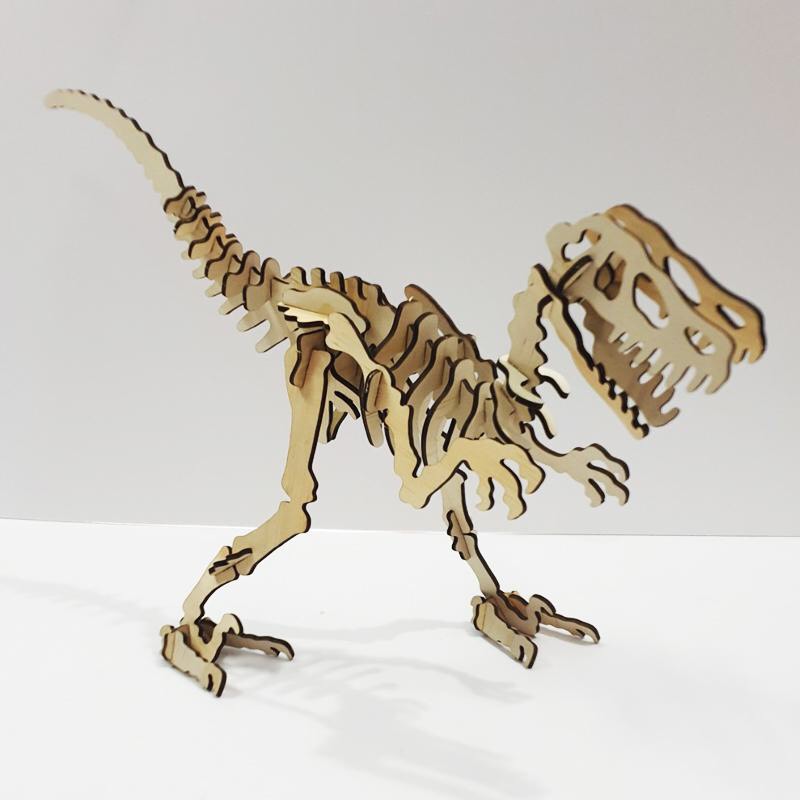 Bộ đồ chơi lắp ghép mô hình khủng long bằng gỗ cho trẻ em kích thước 45X30X18cm