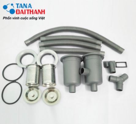 Bộ xả chậu rửa chén 2 hộc, bộ xiphong Tân Á Đại Thành- Hàng chính hãng có dập Logo- BH 12 tháng