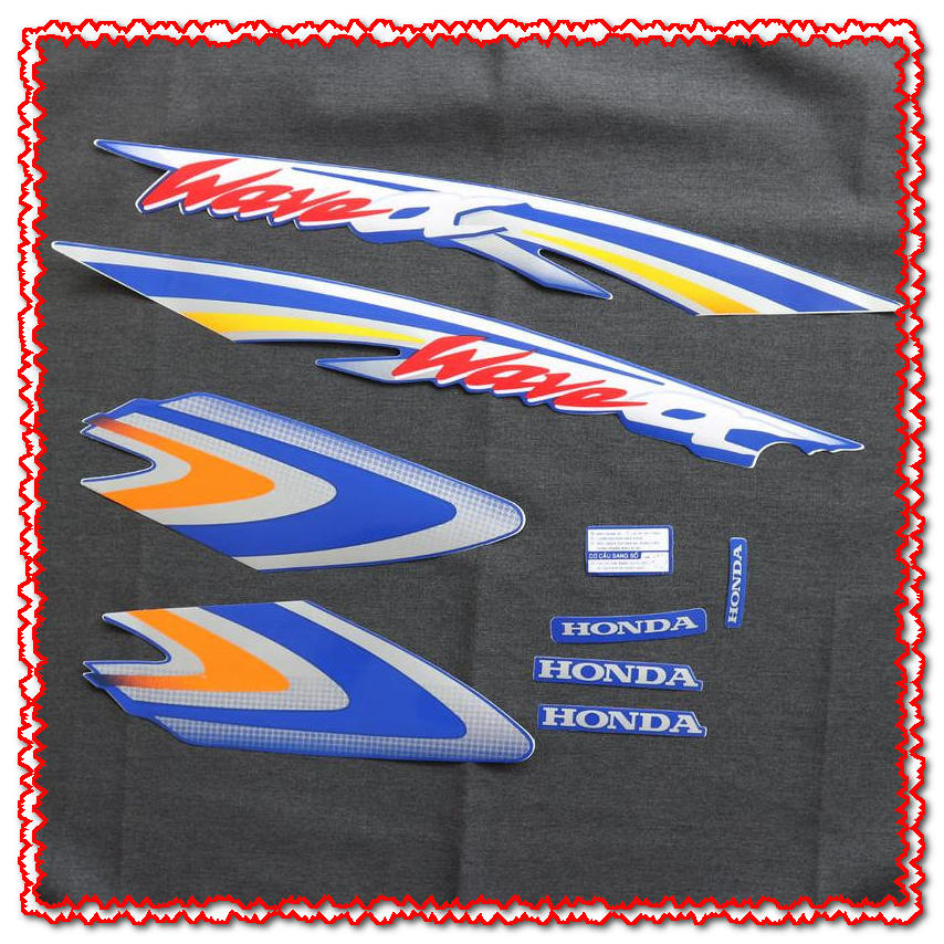 TEM DÁN XE WAVE ALPHA MẪU NHỎ ĐỜI 2002 MÀU XANH DƯƠNG - WAVE A - WAVE ANPHA