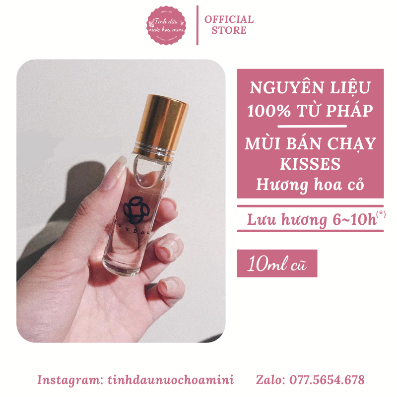 Tinh dầu nước hoa bòu mùi P02. Kisses - hương hoa cỏ thích hợp đi học, best seller