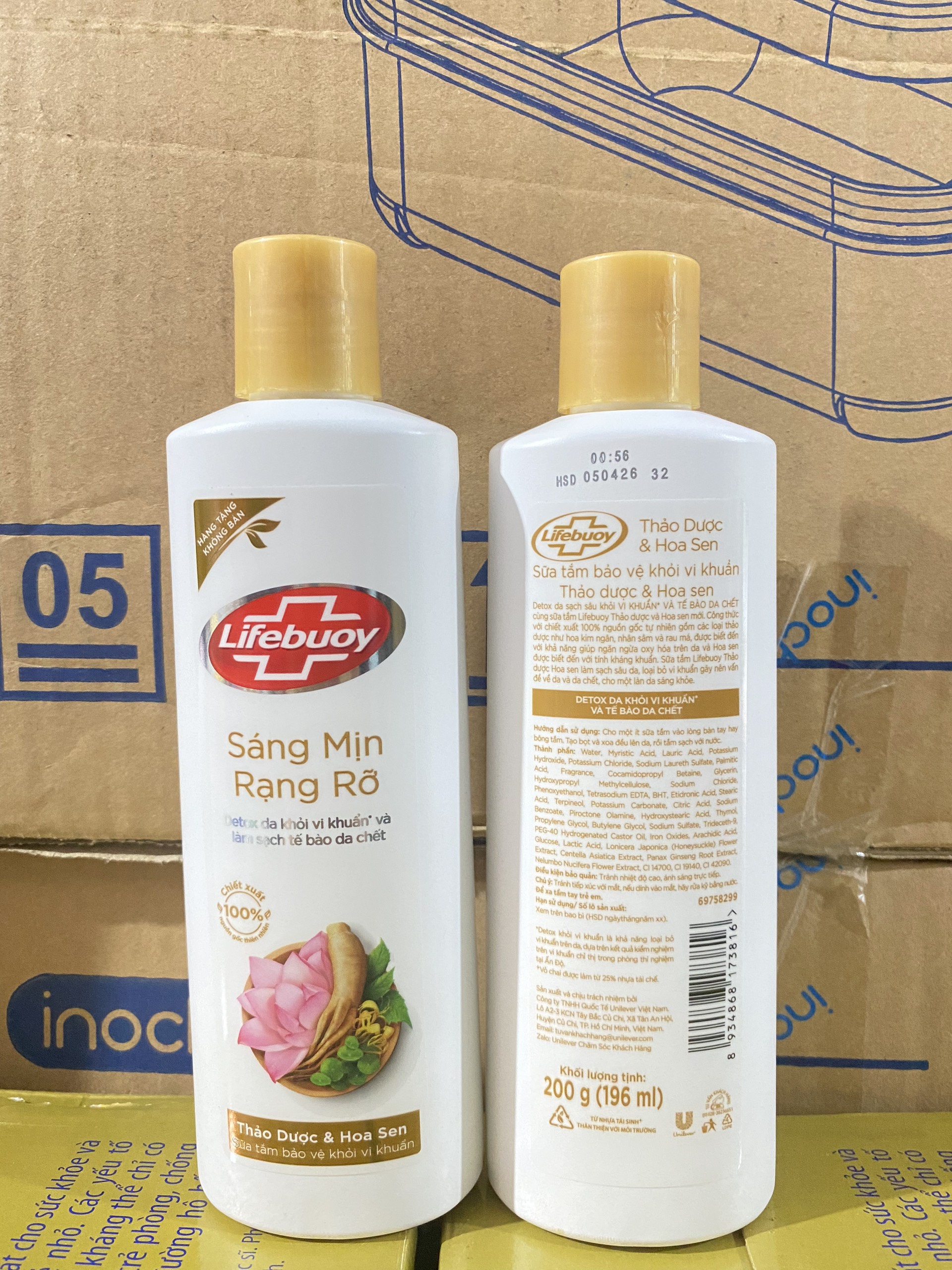 Sữa tắm lifebouy thảo dược + hoa sen chai 200g