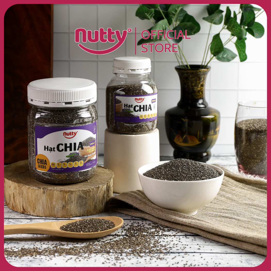 Hạt chia nutty, giàu omega-3, tốt cho người giảm cân - hộp 250g/500g/1kg