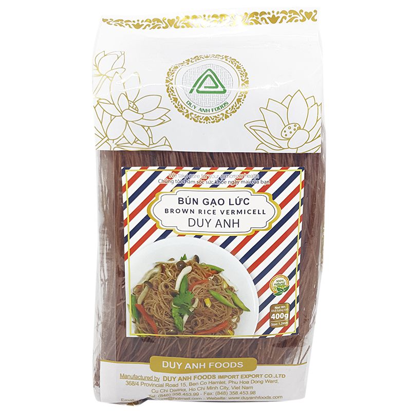 Bún gạo lức đỏ thực dưỡng cao cấp - Bún khô gạo lức ăn kiêng - Bún gạo lức Duy Anh Food