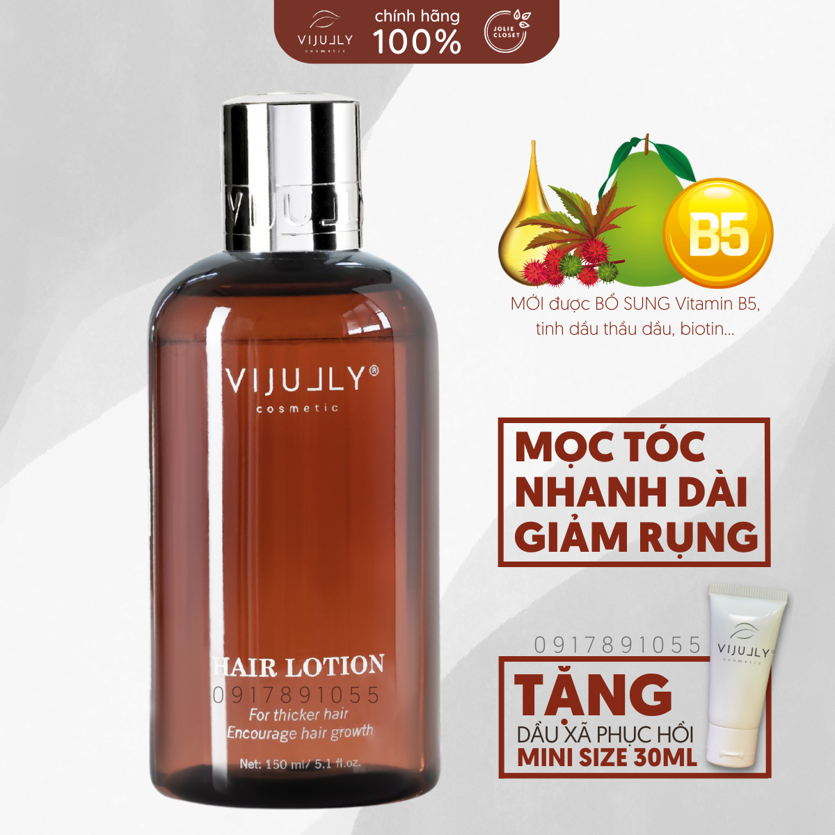 [Chính hãng] Xịt tinh dầu bưởi Vijully giúp mọc tóc nhanh, dùng được cho nam và nữ sản phẩm thiên nhiên 100% Vi Jully