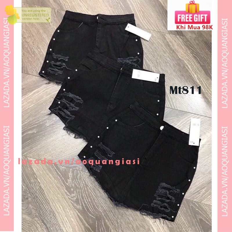 quần giả váy kaki nữ rách đính hạt cườm mt811 mt311 mt388 mt11062 mt1129 mt868 mt275 mt1060 màu đen size sml AQGS độc lạ từ kiểu dáng mang đến sự tự tin cho người mặc
