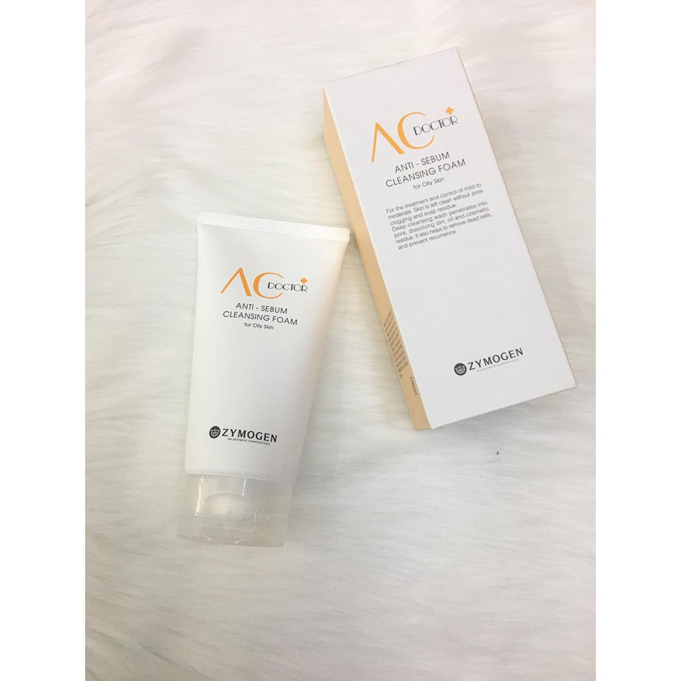 Sữa rửa mặt dành cho da dầu,ngừa mụn ZYMOGEN AC Dr. Anti-Sebum Cleansing Foam-150ml